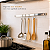 Barra Organizador Cozinha Parede Aço Inox 40cm 6 Ganchos Haus - Imagem 3