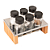 Kit Porta Tempero Condimentos Cozinha - Suporte com 6 Potes em Vidro Essence - Imagem 1