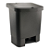 Lixeira com Pedal 25L Haus Preta - Imagem 1