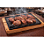 Chapa de Ferro Fundido Rechaud 28x23cm com Base de Madeira para Carnes - Imagem 2
