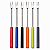 Kit 6 Garfos Para Fondue Inox 23cm Cabo Colorido Reposição Utily - Imagem 6