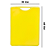 Tábua de Corte Plástica Prime 40x30cm Placa Cozinha Resistente Cor Amarelo - Imagem 4