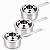 Kit 3 Queimadores Inox Para Rechaud E Fondue Grande Profissional - Imagem 1
