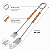 Kit Churrasco Grelha Inox 29x39 + Pegador 46cm Profissional Kort - Imagem 4