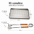 Kit Churrasco Grelha Inox 29x39 + Pegador 46cm Profissional Kort - Imagem 2