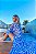 Conjunto Blue Abstract de Saída de Praia e Biquíni - Imagem 10