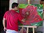 TELA DE FLOR, ROSA COR VERMELHO. - Imagem 4