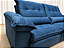Sofá Retrátil e Reclinável Kievi 2.50m D33 Molas Ensacadas – Veludo Azul - Imagem 4