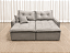 Sofá Cama Siena 2.20m Sem Caixa D28 Soft - Veludo Cinza Claro - Imagem 7