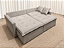 Sofá Cama Siena 2.20m Sem Caixa D28 Soft - Veludo Cinza Claro - Imagem 6