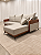 Sofá Ayla 2.95m com Chaise D33 Molas Ensacadas - Linho Bege e Corino - Imagem 5
