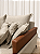 Sofá Ayla 2.95m com Chaise D33 Molas Ensacadas - Linho Bege e Corino - Imagem 4