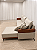 Sofá Ayla 2.95m com Chaise D33 Molas Ensacadas - Linho Bege e Corino - Imagem 6