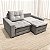 Sofá Cama RM 442 2.00m Sem Caixa D33 - Veludo Cinza Claro - Imagem 4