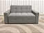 Sofá Cama Cristal 1.54m Sem Caixa D28 Soft - Linho Cinza - Imagem 1