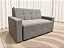 Sofá Cama Cristal 1.54m Sem Caixa D28 Soft - Linho Cinza - Imagem 2