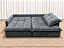 Sofá Cama Mariana 2.25m Sem Caixa D28 Soft 442 - Veludo Cinza - Imagem 5