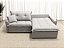 Sofá Cama Siena 2.20m Sem Caixa D28 Soft - Linho Cinza Claro - Imagem 2
