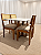 Mesa de Jantar Larissa 120x90 Vidro Off/Base Madeira + 4 Cad. Tela Bruna Madeira Maciça - Linho Bege - Imagem 8