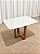 Mesa de Jantar Larissa 120x90 Vidro Off/Base Madeira + 4 Cad. Tela Bruna Madeira Maciça - Linho Bege - Imagem 9