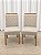 Mesa de Jantar Larissa 120x90 Vidro Off/Base Madeira + 4 Cad. Tula Dupla - Veludo Bege - Imagem 6