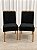 Mesa de Jantar Larissa 120x90 Vidro Preto/Base Madeira + 4 Cad. Tula Dupla - Veludo Preto - Imagem 4