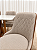 Mesa de Jantar Jasmine 160x90 Vidro Off/Base Madeira + 6 Cad. Luna Concha - Linho Bege com Corino - Imagem 3