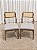 Mesa de Jantar Jasmine 180x90 Vidro Off/Base Madeira + 4 Cad. Tela Bruna Madeira Maciça - Linho Bege + 2 Cadeiras Madisson Linho Cinza - Imagem 3