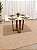 Mesa de Jantar Larissa 120x90 Vidro Off/Base Madeira + 4 Cad. Luana encosto Madeira Maciça - Linho Bege - Imagem 3