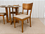 Mesa de Jantar San Marino 90x90 Vidro Off/Base Madeira + 4 Cad. Luana encosto Madeira Maciça - Linho Bege - Imagem 5