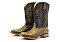 Bota Masculina Goyazes Exótica - Jacare Tabaco - Couro Pit Stop Preto - Couro 1018-JEC - Imagem 1