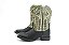 Bota Masculina Goyazes Exótica - Avestruz Lisa Barriga Preto - Couro Waco Cimento - Flex - Imagem 4
