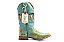 Bota Feminina Goyazes Exótica - Cobra Phyton Azul Dourado - Couro Dolphin Verde - Couro - Imagem 8