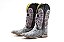 Bota Feminina Goyazes Exótica - Cobra Phyton Ouro Multi Coller - Couro Mustang Preto - Couro - Imagem 1