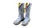 Bota Feminina Goyazes Bico Quadrado / Cabardino Azul /Cabardino Azul - Solado Flex - Imagem 4