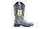 Bota Feminina Goyazes Bico Quadrado / Cabardino Azul /Cabardino Azul - Solado Flex - Imagem 7
