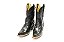 Bota Feminina Goyazes Couro Mustang Preto Estrelado - Imagem 5