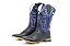 Bota Masculina Mr West - Cabeça Preta - Cano Médio Azul Bic - Couro - Imagem 1