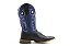 Bota Masculina Mr West - Cabeça Preta - Cano Médio Azul Bic - Couro - Imagem 4