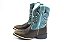 Bota Masculina Mr West Fóssil Café - Cano Malb Turquesa -Flex - Imagem 4