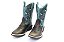 Bota Masculina Mr West Fóssil Café - Cano Malb Turquesa -Flex - Imagem 3