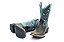 Bota Masculina Mr West Fóssil Café - Cano Malb Turquesa -Flex - Imagem 6