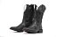 Bota Feminina Mr West Cabeca Preta Flor Preta - Flex - Imagem 1