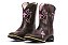 Bota Mr West Infantil Mamute Tabaco Cruz Pink - Flex - Imagem 1