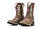 Bota Mr West Infantil Fossil Tabaco Bordado Pink Bege - Flex - Imagem 1