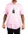 Camisa Masculina King Farm - Manga Curta Xadrez Rosa Claro - Imagem 1
