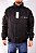 Jaqueta Cinch Nylon Masculina - Preta Bordado Marrom/Dourado - Imagem 1