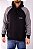Moletom Masculino Wrangler com Capuz - Preto Manga Cinza - Imagem 1