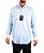 Camisa Masculina All Hunter - Manga Longa Azul Piscina/Branco - Imagem 1