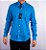 Camisa Masculina Pollo Ralph Lauren - Manga Longa Xadrez Azul Turquesa - Imagem 1